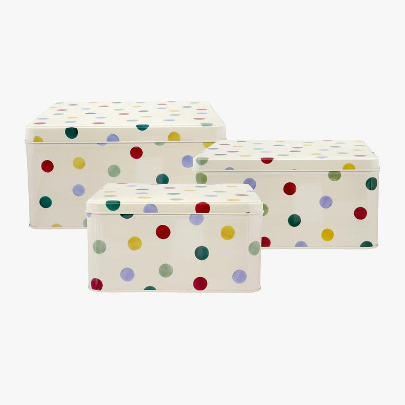 Emma Bridgewater - Set of 3 Square Cake Tins - Polka Dots
