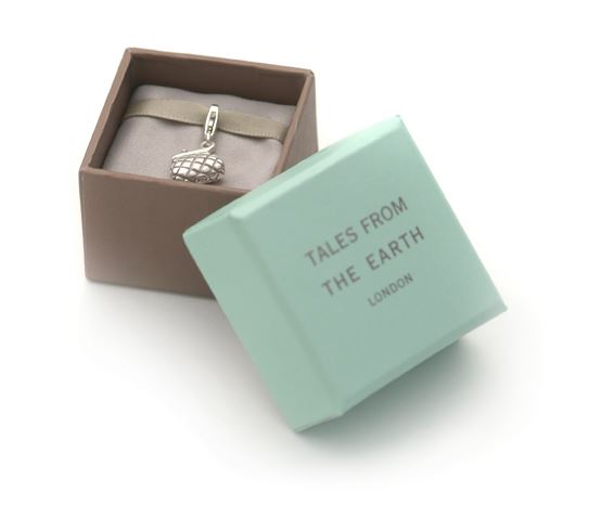 Sterling Silver Charm - Tales From The Earth - Heart - Presented In Pale Blue Gift Box