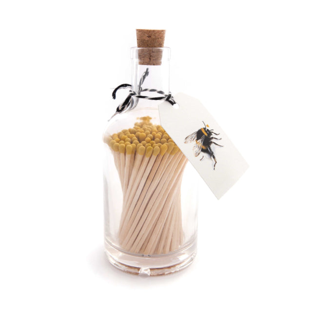 Bumblebee (GB29) - Glass Bottle - 125 Luxury Safety Matches - Archivist