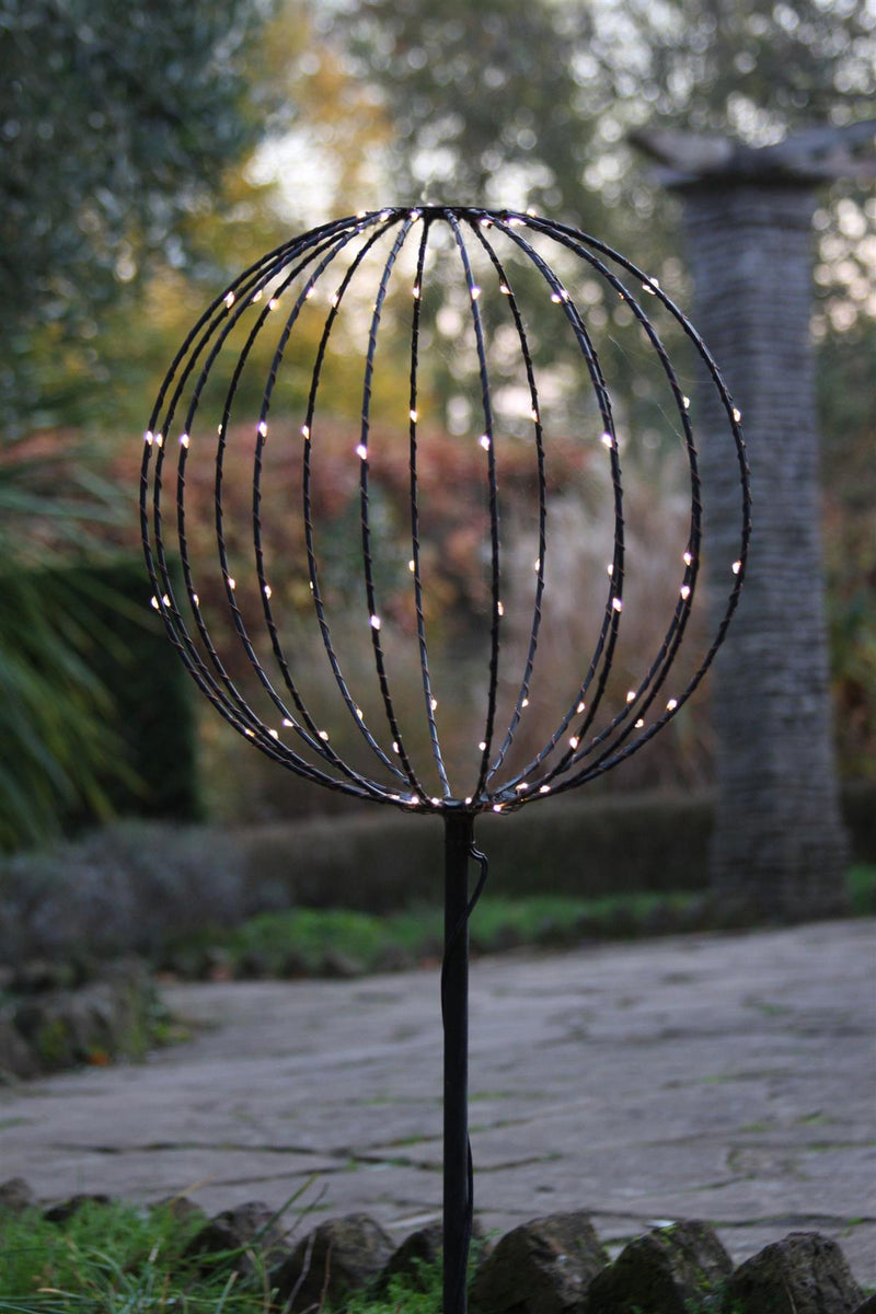 Solar Powered Sphere - Outdoor Hanging or Stake Light - 30cm Diameter/72 LED Ornament