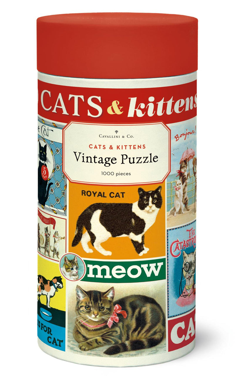 Cavallini - Vintage Jigsaw Puzzle - 1000 Pieces - 55x70cms - Cats & Kittens