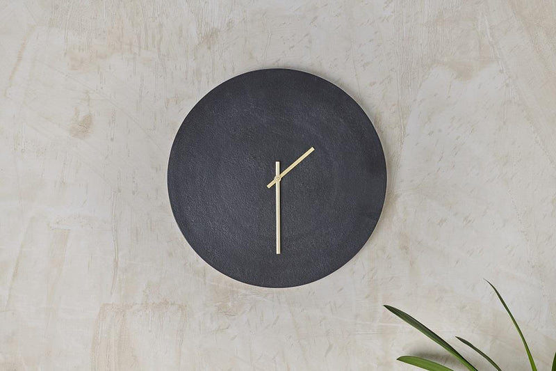 Okota Wall Hung Clock - Black - 3 x 38cm - Nkuku