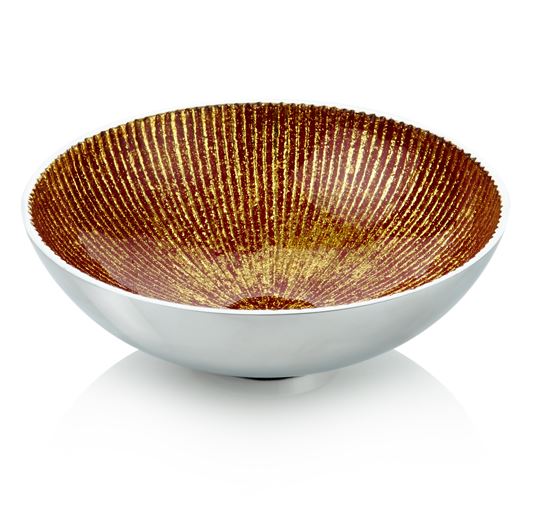 Roberts & Dore - Round Nut/Olive Bowl - Red/Gold - 15cm - Gift Boxed