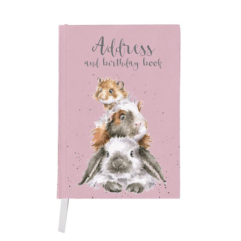 Address  & Birthday Book - Piggy In The Middle - Fully Illustrated - 16.8 x 11.8cms - Wrendale Designs