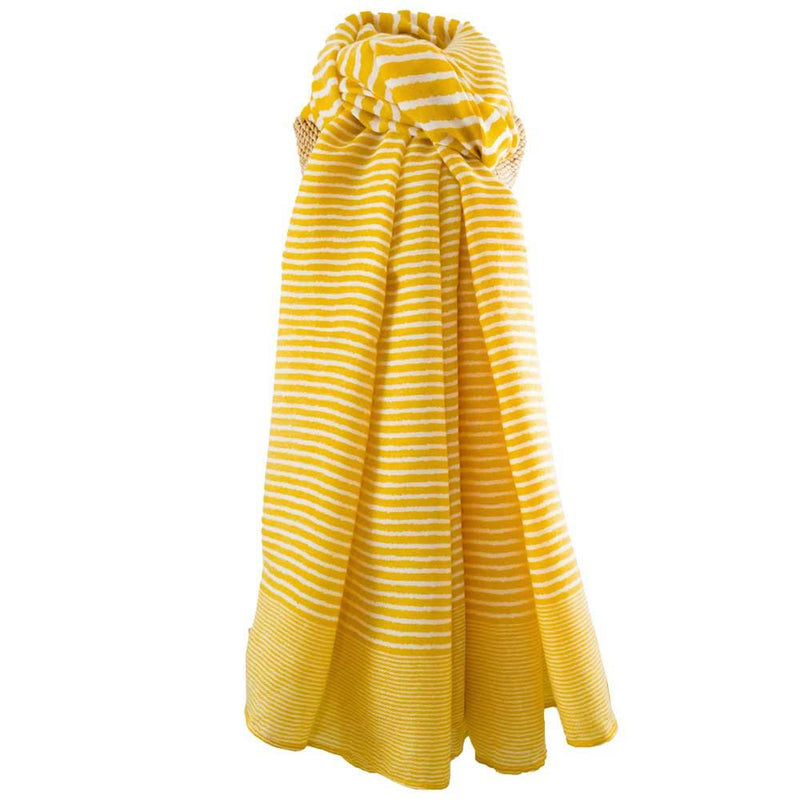 Lua - Classic Cross Stripes Scarf - Yellow