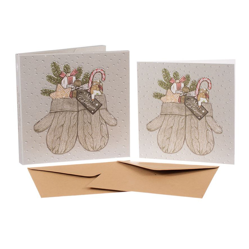 Mittens - Christmas Card Box Set - 8 Luxury Cards & Envelopes - Sally Swannell