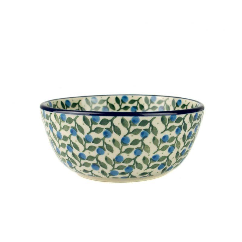 Nibble Bowl - Blue Berries - 12 x 5.5cms - 0017-1658X - Polish Pottery