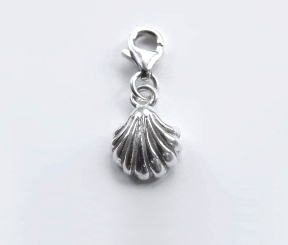 Sterling Silver Charm - Tales From The Earth - Shell - Presented In Pale Blue Gift Box