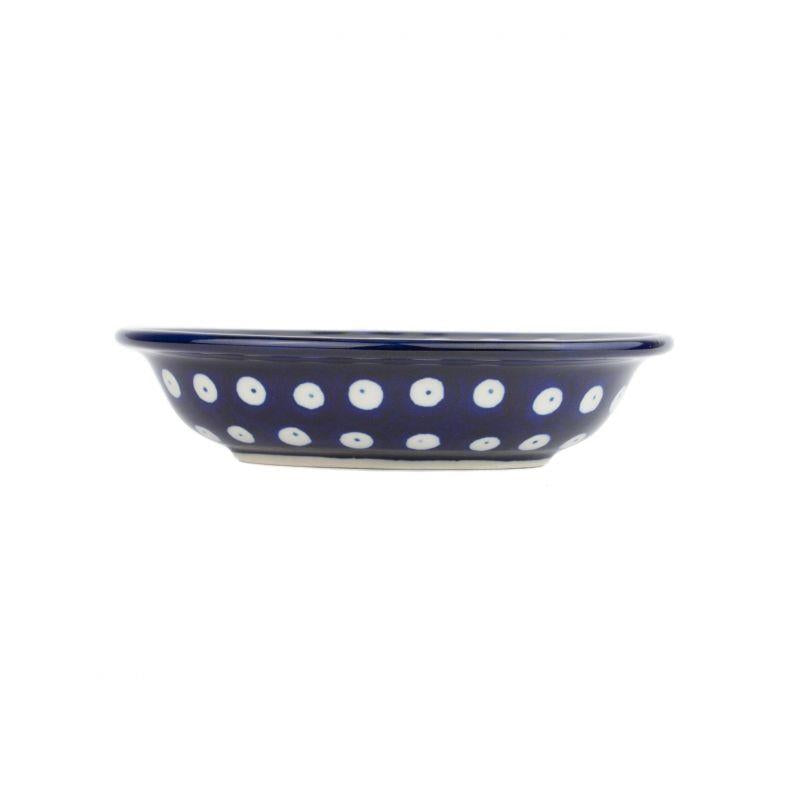 Soap Dish With Holes - Blue Eyes/Blue With White Spots - 0879-0070AX - Polish Pottery
