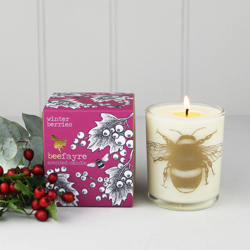 Beefayre - Bee Merry - Winter Berries- Large Scented Candle - 20cl/50hours