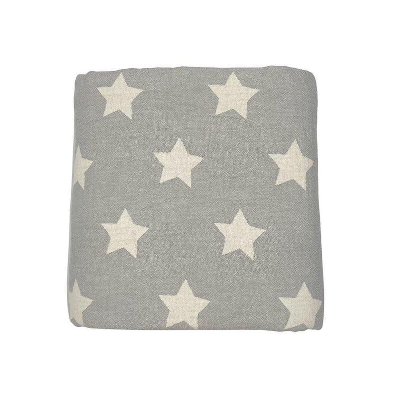 Giant Blanket Throw - Star - Powder Grey - Ailera 240x260cms