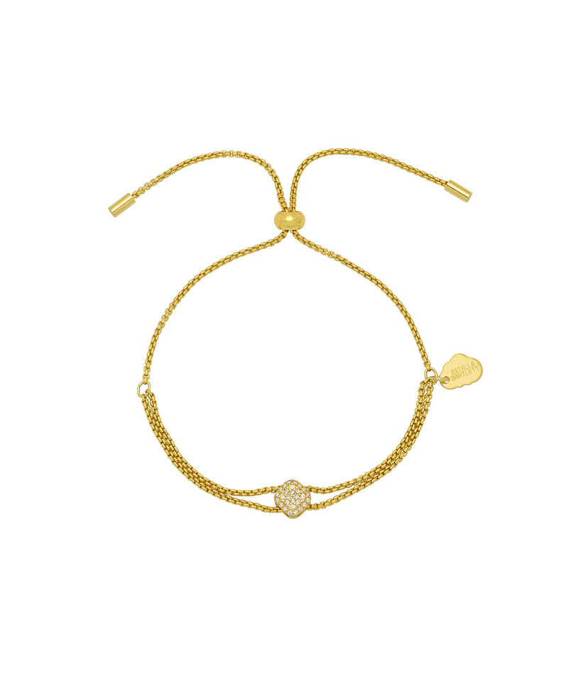 Pave Cubic Zirconia Cushion Bracelet - Gold Plated - Treasure Me - Estella Bartlett