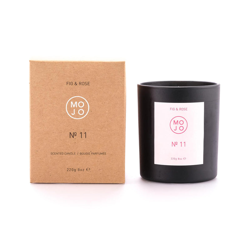 Mojo - Soya Wax Candle 220g/60hrs Burn Time - No 11 - Fig & Rose