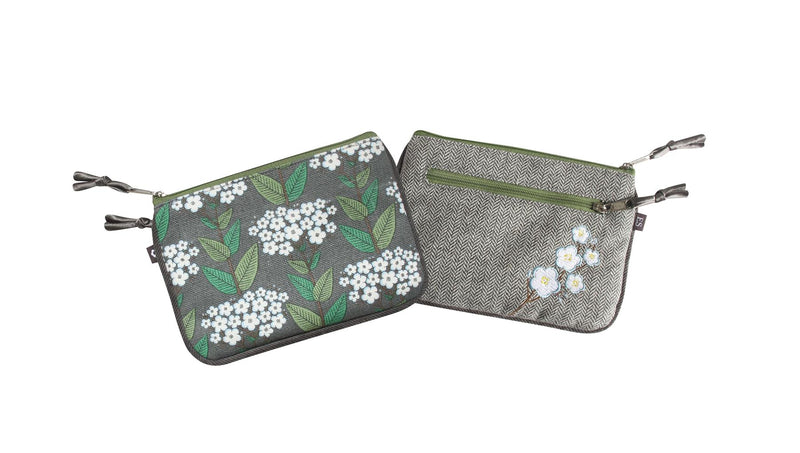 Earth Squared - Juliet Purse - Autumn Patchwork - Grey & Green - 17x12cms