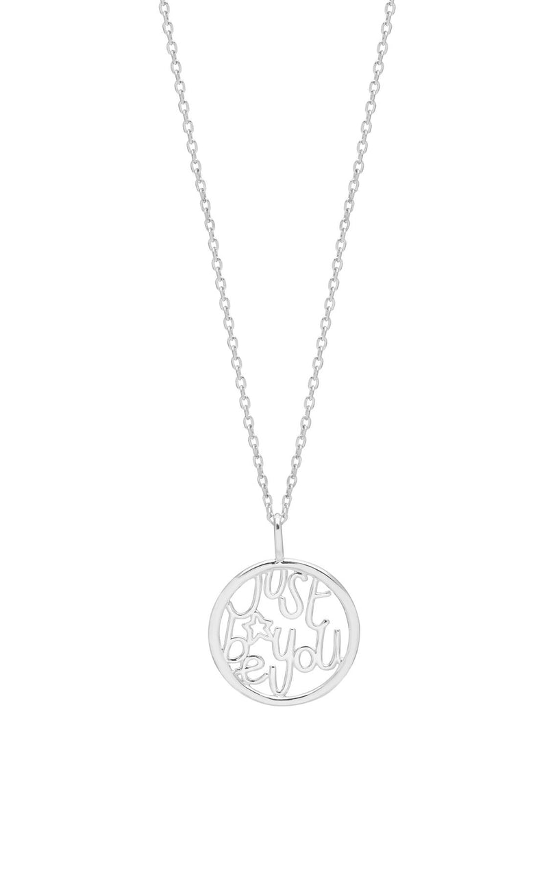 Just Be You Cutout Pendant Necklace - Silver Plated - You Are Limited Edition - Estella Bartlett