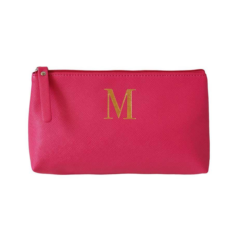 Bombay Duck - Monogrammed Alphabet Make Up Bag With Metallic Letter - A to Z