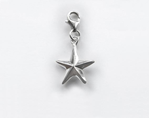 Sterling Silver Charm - Tales From The Earth - Star - Presented In Pale Blue Gift Box