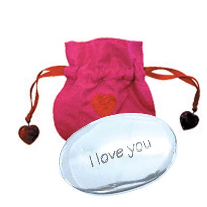 Bombay Duck - I Love You Token In A Pink Silk Gift Bag