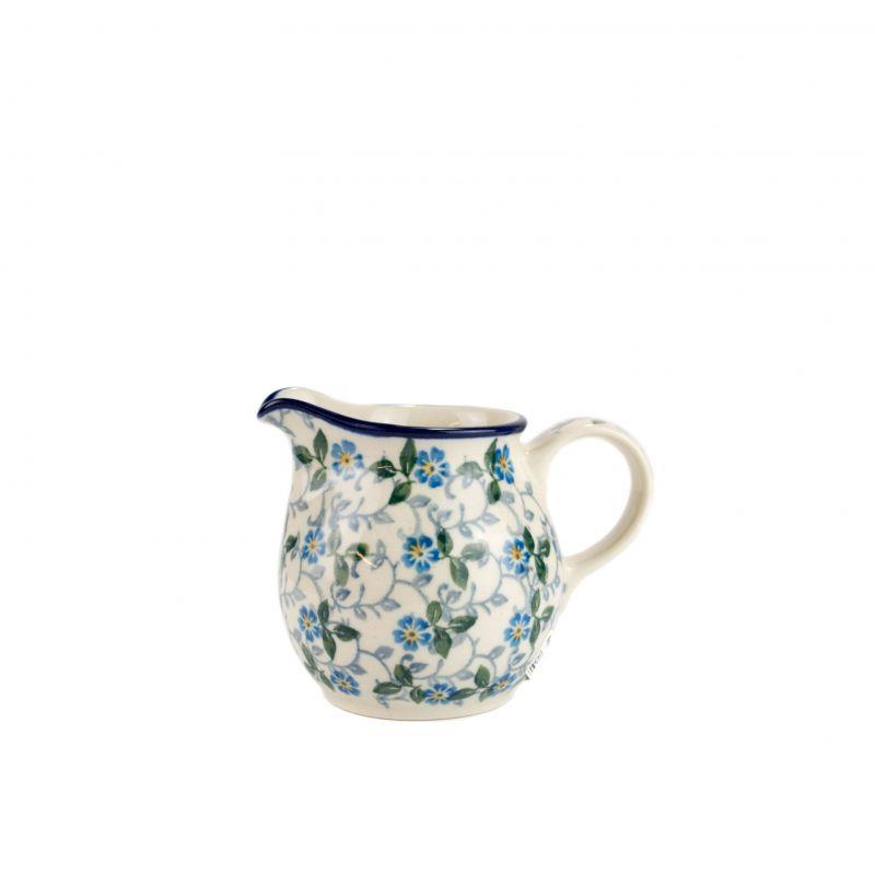 Creamer Milk Jug - Periwinkle/Blue Flowers - 200ml 0286-2089X - Polish Pottery