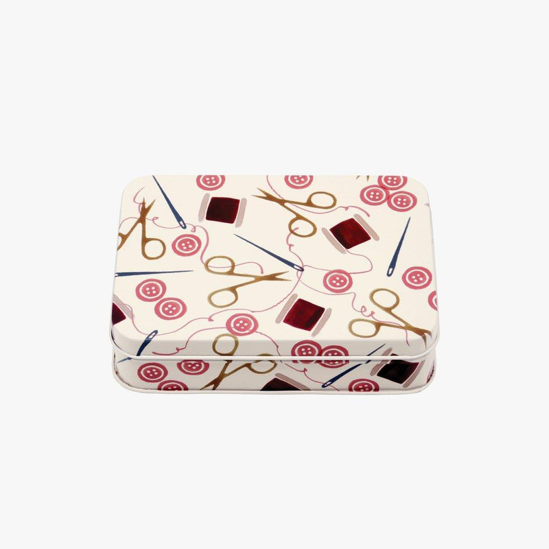Emma Bridgewater - Small Shallow Rectangular Pink Sewing Storage Tin
