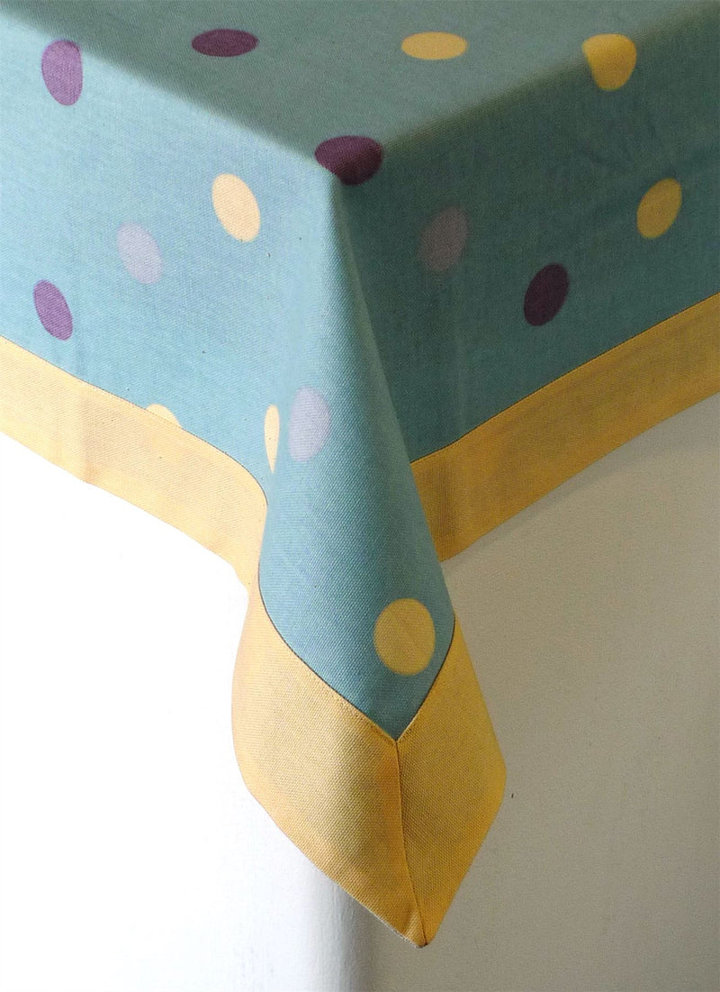 Sterck - 100% Cotton Tablecloth - Spotty - Duck Egg Green - 3 Sizes Available