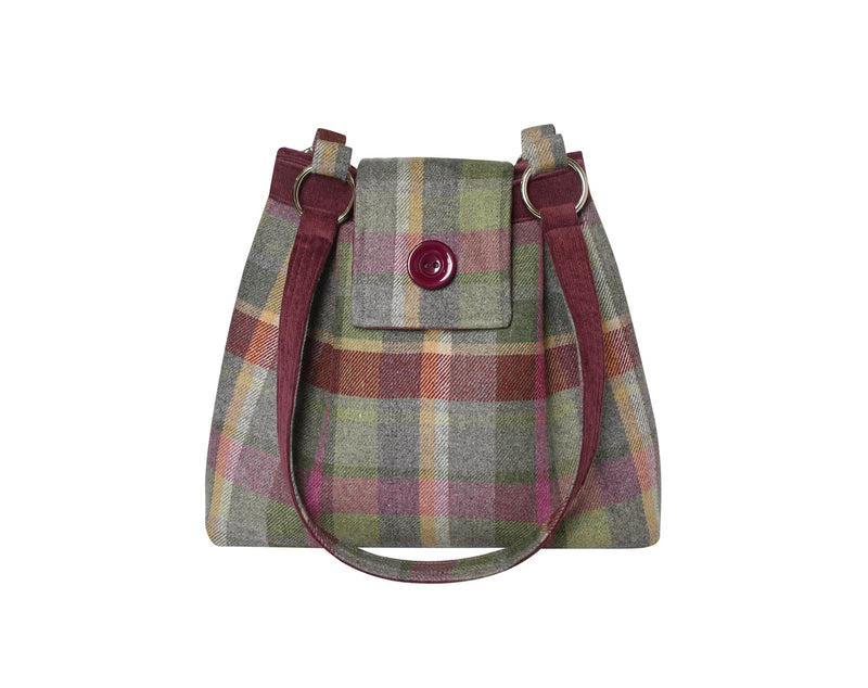 Earth Squared - Ava Bag - Shoulder Bag - Tweed Wool - Clover - 29x25cms