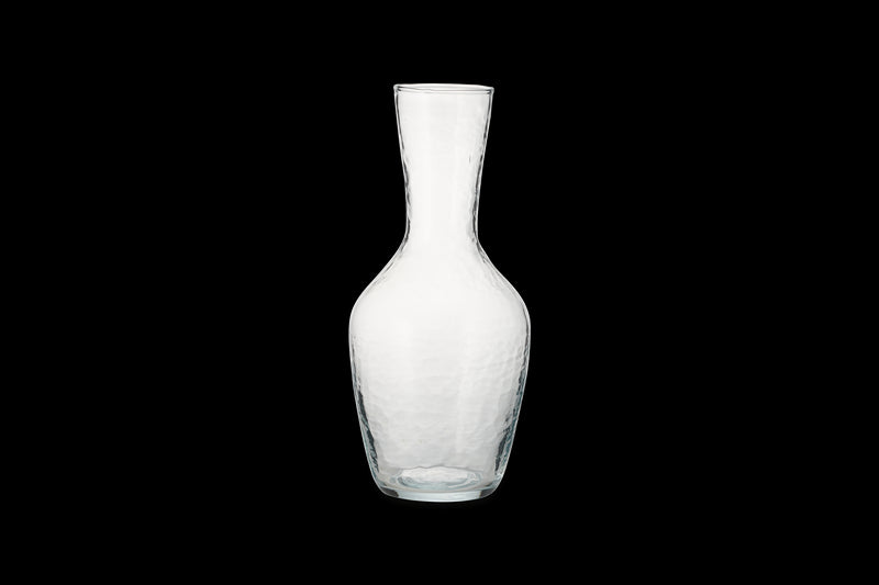 Yala Hammered Jug - Clear Glass - One Size - Nkuku