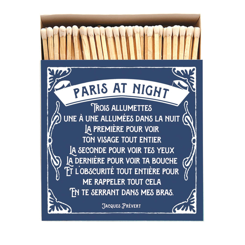 Paris At Night (B133) - 100 Luxury Safety Matches - Archivist