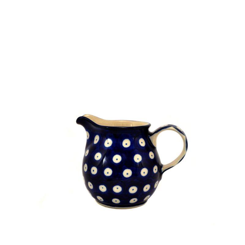 Creamer Milk Jug - Blue Eyes/Blue With White Spots - 200ml 0286-0070AX - Polish Pottery