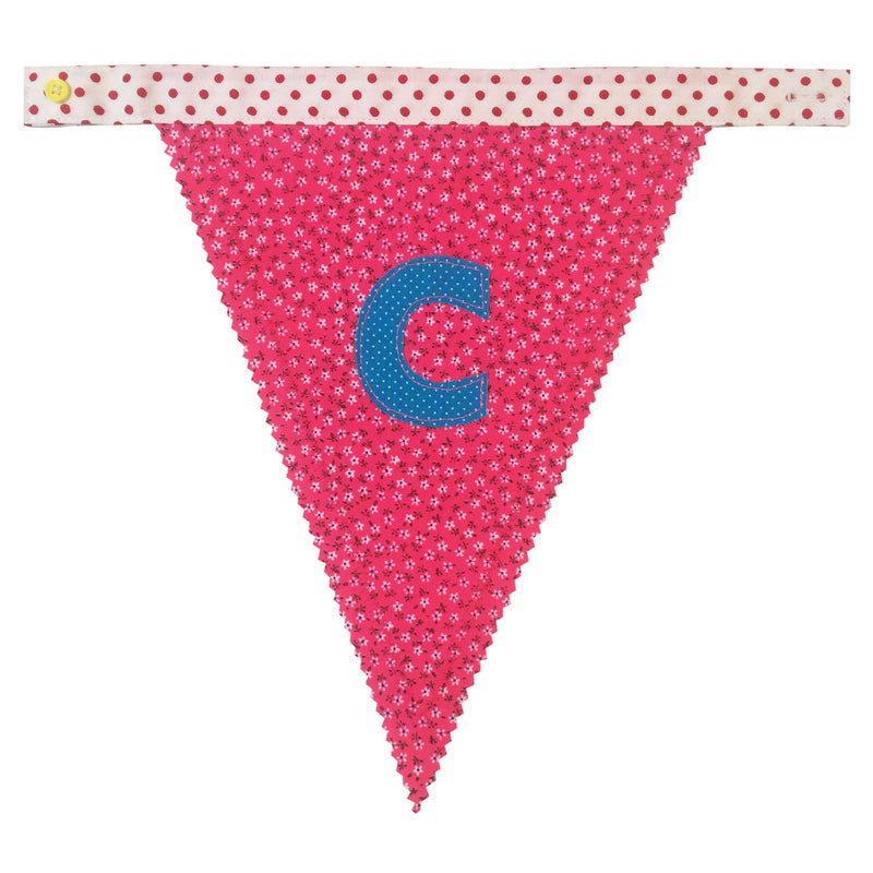 Bombay Duck - Alphabet Button Together Bunting - Single Sided - Letters Sold Individually a-z