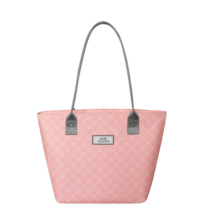 Earth Squared - Oil Cloth Tote Bag - Shoulder Bag - Sorbet Pink  - 27x39x14cm