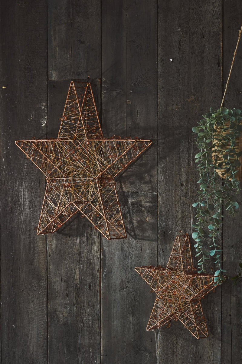 Copper Galaxy Star - Indoor/Outdoor LED Hanging Light - 2 Sizes Available