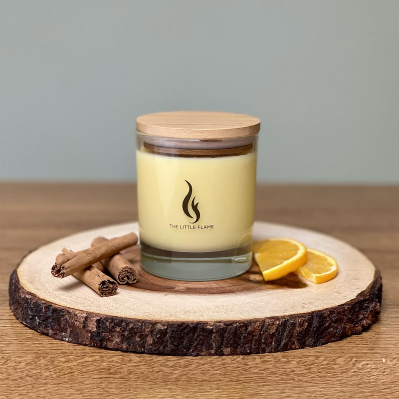 The Little Flame - Pure Soy Candle 210g/40hrs Burn Time - Cinnamon Leaf & Orange