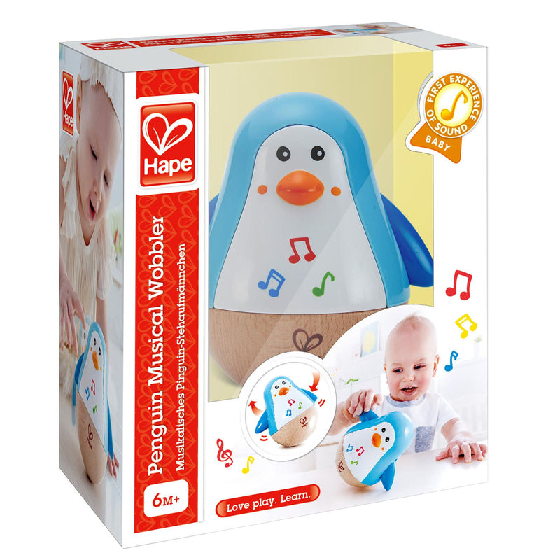 Hape - Penguin Musical Wobbler - Roly-Poly Melody Toy