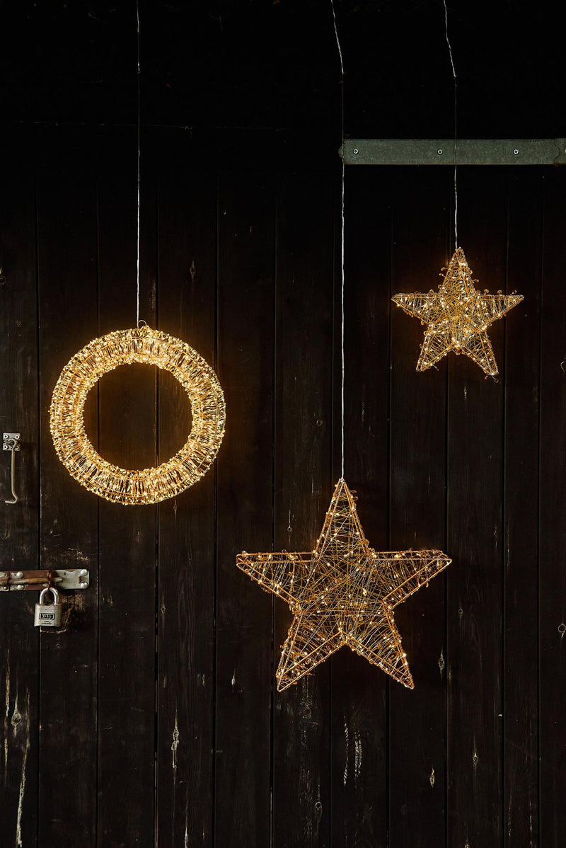 Copper Galaxy Star - Indoor/Outdoor LED Hanging Light - 2 Sizes Available