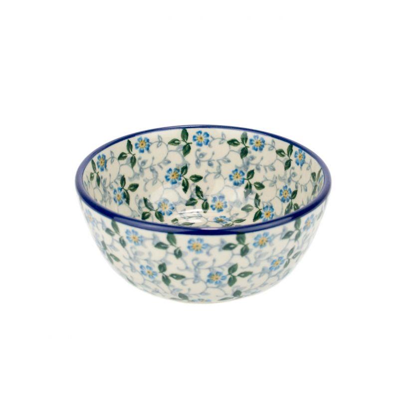 Nibble Bowl - Periwinkle/Blue Flowers - 12 x 5.5cms - 0017-2089EX - Polish Pottery