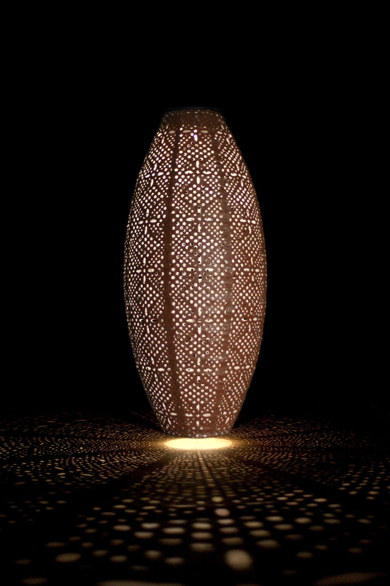 Solar Lantern - LED Outdoor Hanging & Table Light - Sold Individually - Brown Oval