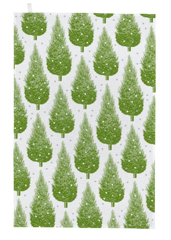 Thornback & Peel - 100% Cotton - Tea Towel - 47 x 77cms - Christmas Trees
